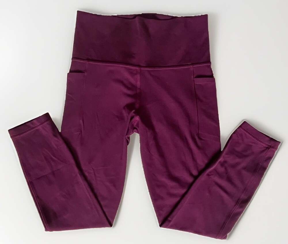 Athleta Salutation 7/8 Tight Womens S Purple Pink High Rise Ankle Pocket Legging
